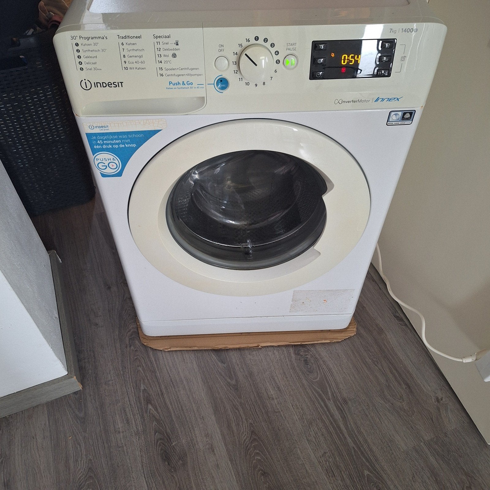 Indesit BWENL 71483X W N Wasmachine - A label, 7kg, 1400tpm, Witgoed en Apparatuur, Wasmachines, Ophalen, Zo goed als nieuw, Voorlader