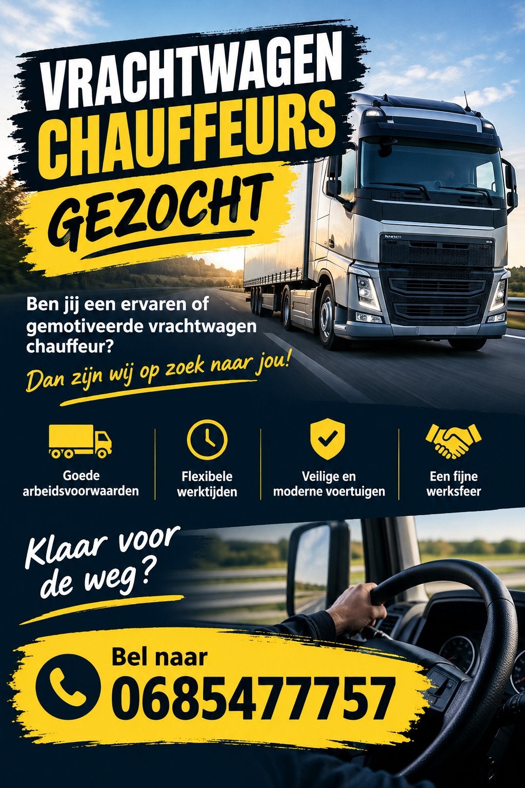 Vrachtwagen chauffeurs gezocht neem contact op voor meer inf, Vacatures