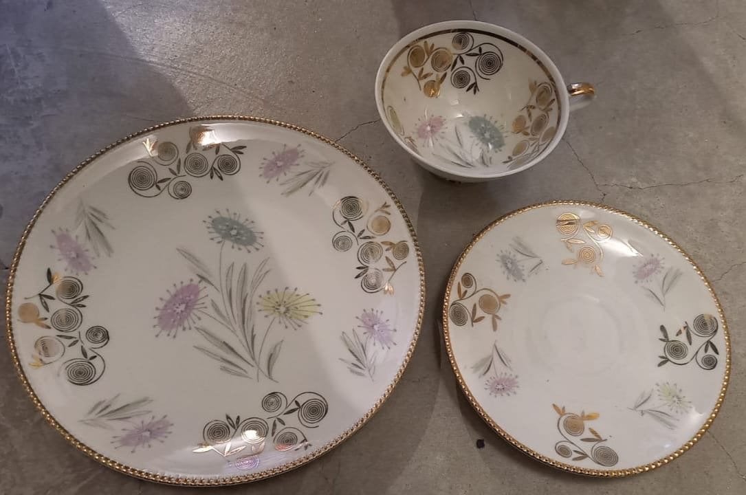 Vintage Bavaria Servies - Kop en Schotel met Gebaksbordje, Ophalen of Verzenden