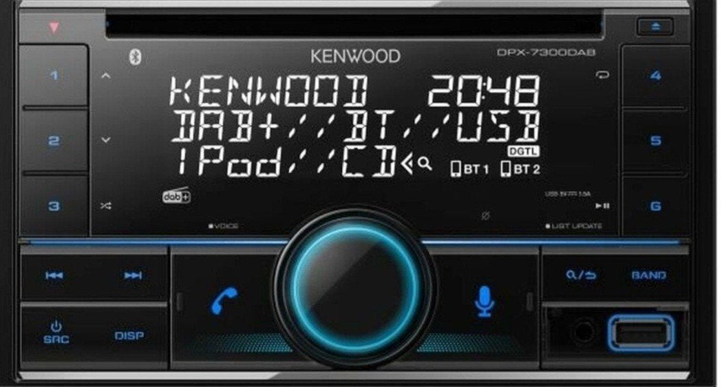Kenwood DPX-7300DAB 2DIN Autoradio met DAB+, BT, USB, CD, Auto diversen, Autoradio's, Ophalen, Gebruikt