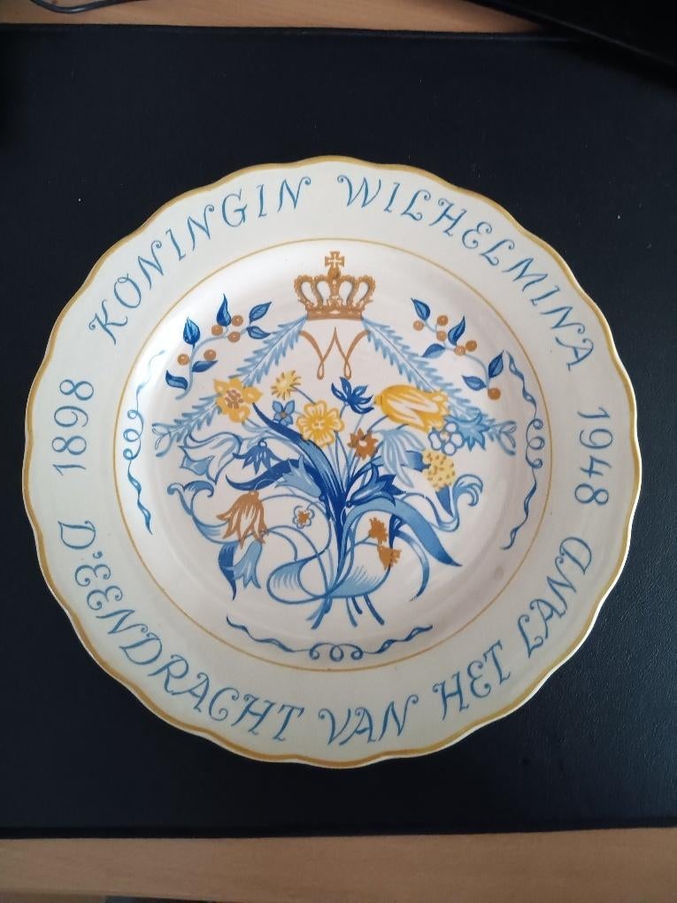 Antiek wandbord Koningin Wilhelmina, Verzenden