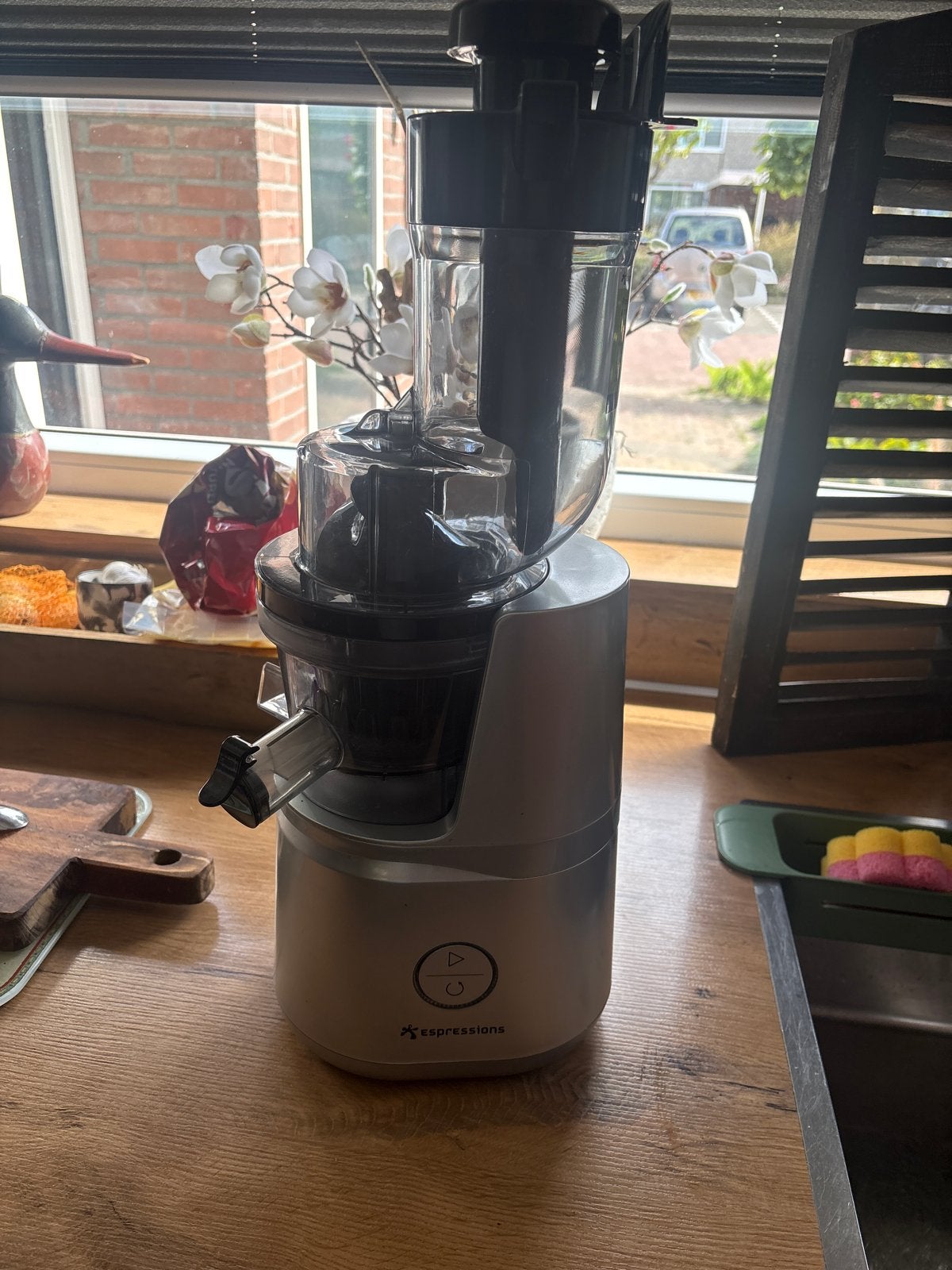 Expressions Slowjuicer - Zilver, Ophalen, Zo goed als nieuw, Elektrisch, Slowjuicer