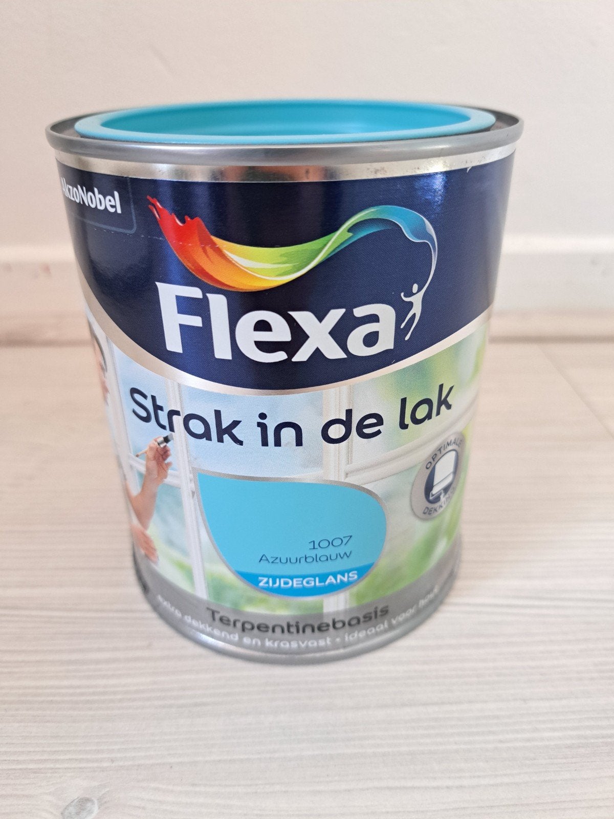Flexa Strak in de Lak 1007 Azuurblauw, Blauw, Nieuw, Ophalen of Verzenden, Lak
