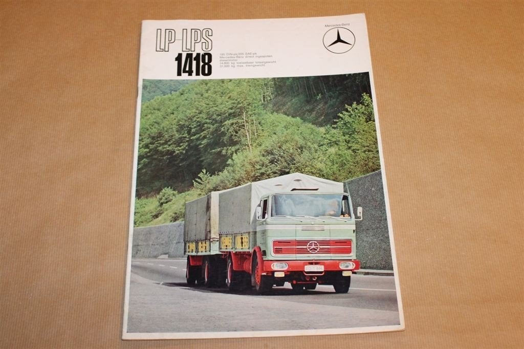 Vrachtwagenbrochure Mercedes LP-LPS 1418 - 1965, Ophalen of Verzenden, Zo goed als nieuw, Tractor en Landbouw