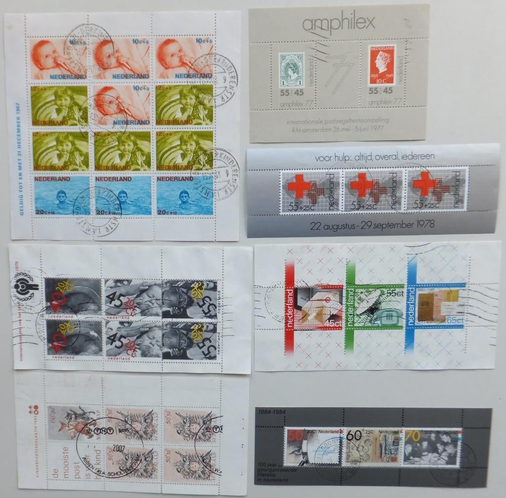 Nederland collectie 20 blokken/velletjes 1966-2003 gebruikt, Postzegels en Munten, Postzegels | Nederland, Gestempeld, Na 1940