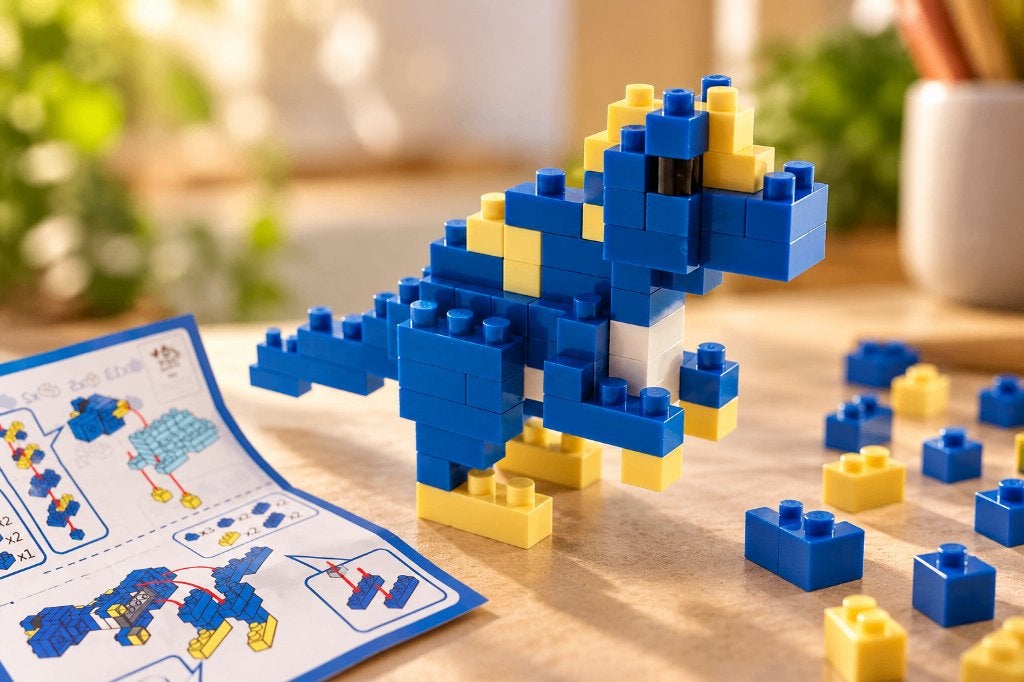 Toi-Toys Blocks Mini Spinosaurus (bouwset), Ophalen of Verzenden, Zo goed als nieuw