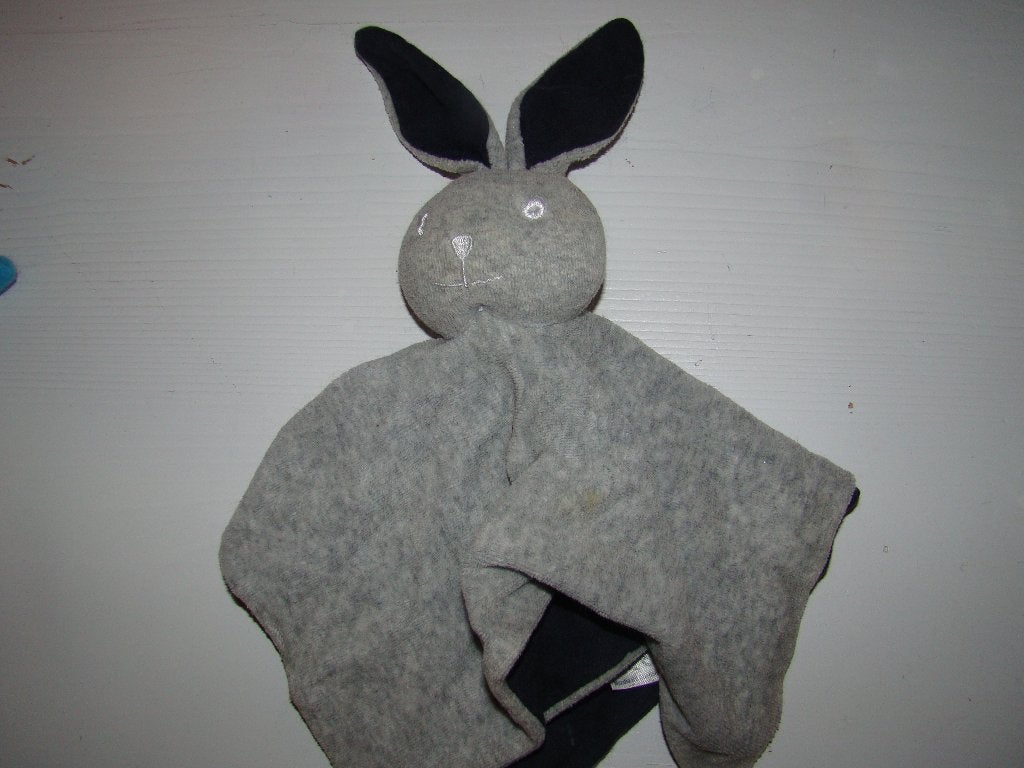Bambino grijs met donker blauw konijn haas kroeldoekje, Overige karakters, Grijs, Konijn, Ophalen of Verzenden