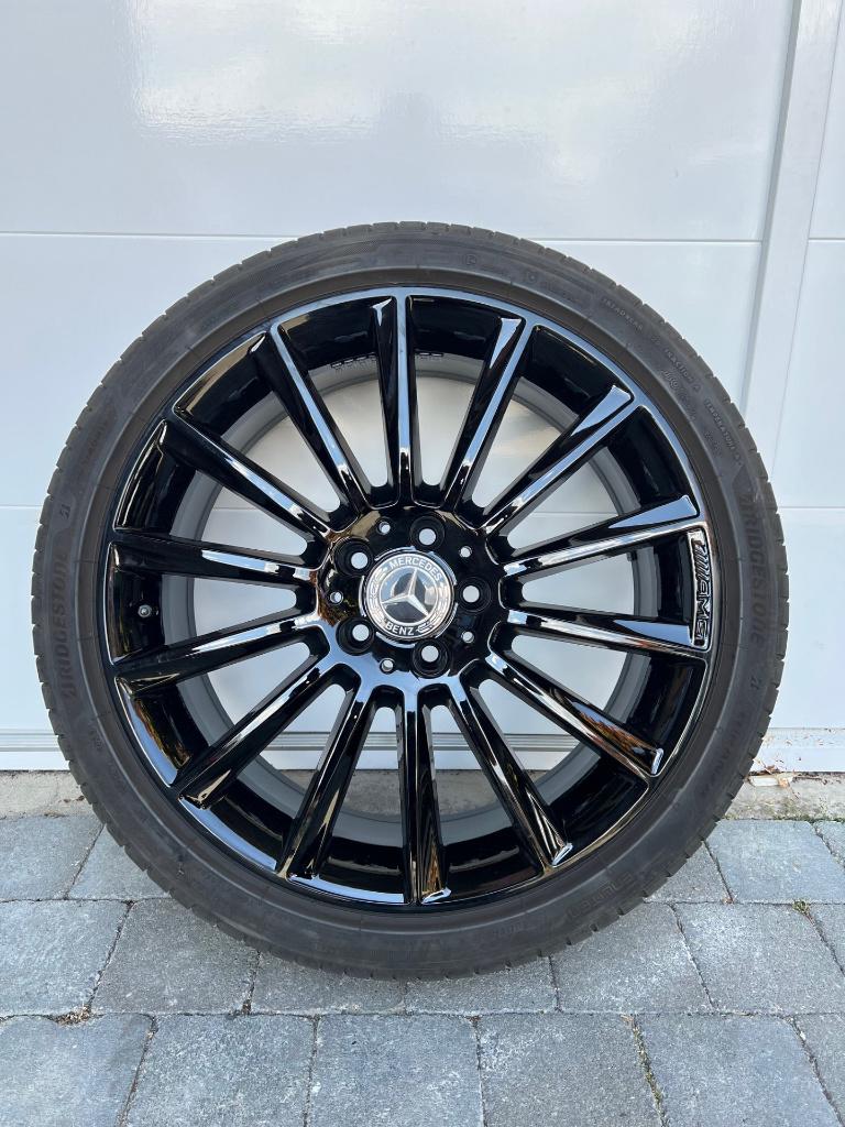 Orignele 19 inch AMG velgen breedset Mercedes C klasse W205, Auto-onderdelen, Banden en Velgen, Ophalen, 18 inch, Gebruikt, Velg(en)