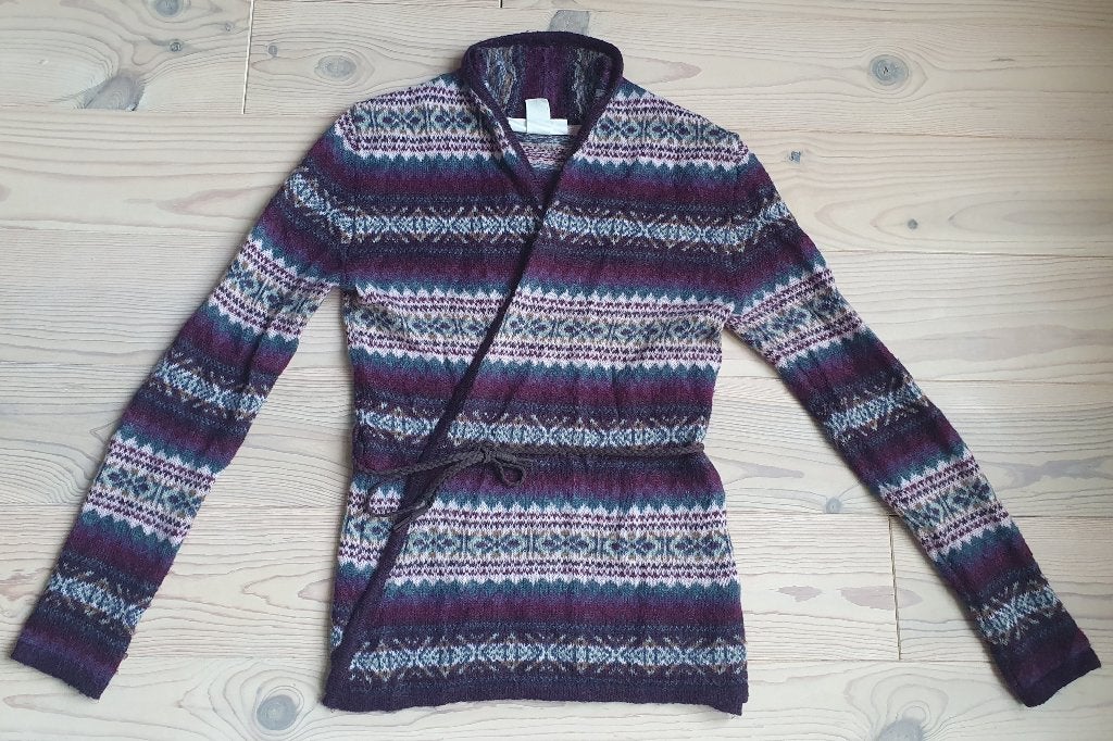 leuk wikkelvestje met mooi patroon van H&M, mt S, Kleding | Dames, Truien en Vesten, H&M, Overige kleuren, Verzenden, Zo goed als nieuw