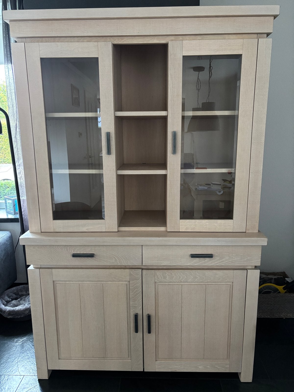 Buffetkast Kaprun eikenhout met “Scratched Oak” finish, Ophalen, 100 tot 150 cm, 200 cm of meer, Eikenhout