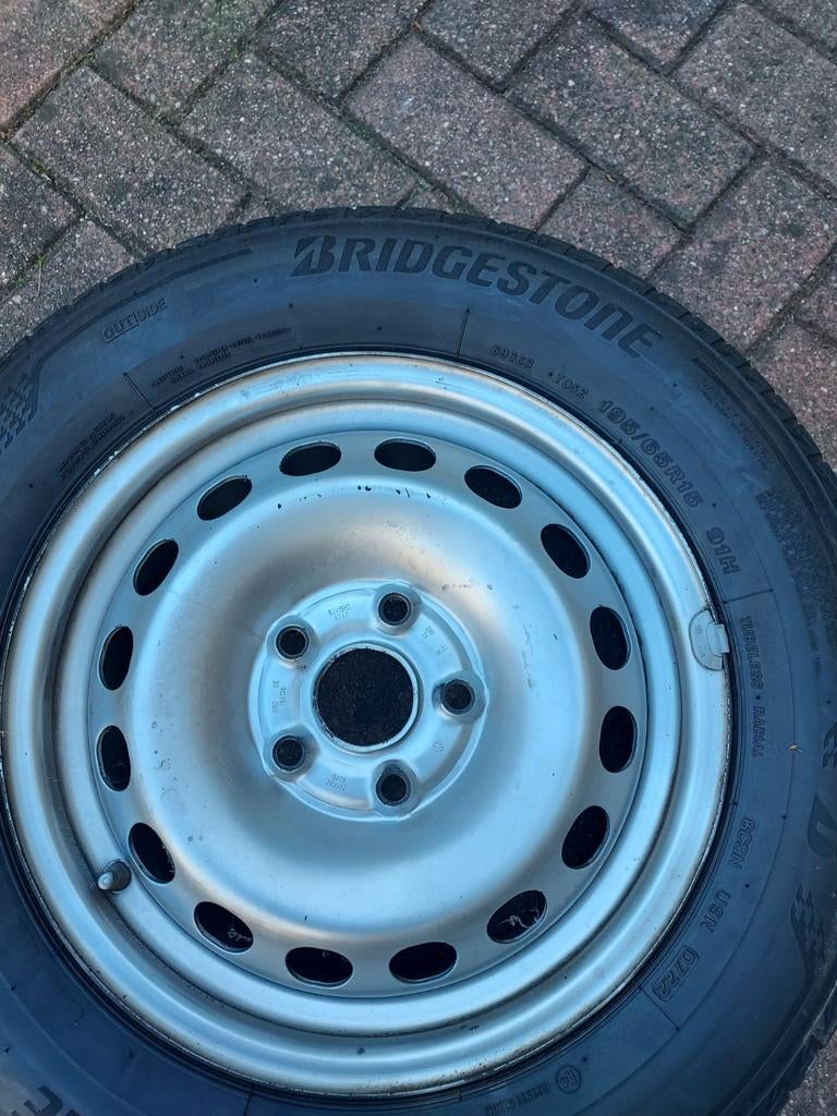 Reservewiel Bridgestone 195/65R15 met stalen velg, Ophalen, Gebruikt