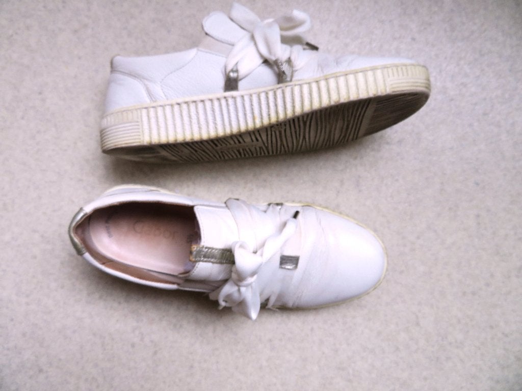 GABOR schoenen sneakers wit leer maat 5,5 38,5, Kleding | Dames, Wit, Gabor, Ophalen of Verzenden, Sneakers of Gympen