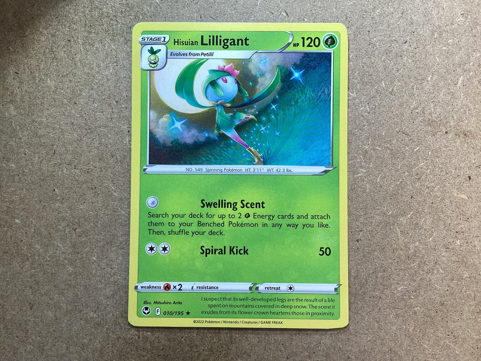1x Hisuian Lilligant [SIT 010/195] (Near Mint), Ophalen of Verzenden, Zo goed als nieuw, Losse kaart