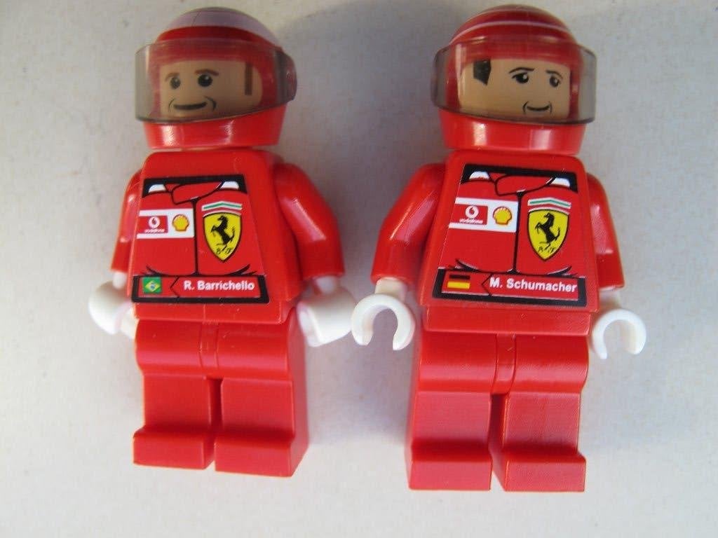 Lego minifiguur M. Schumacher & R. Barrichello, Overige thema's, Lego, Ophalen of Verzenden, Zo goed als nieuw