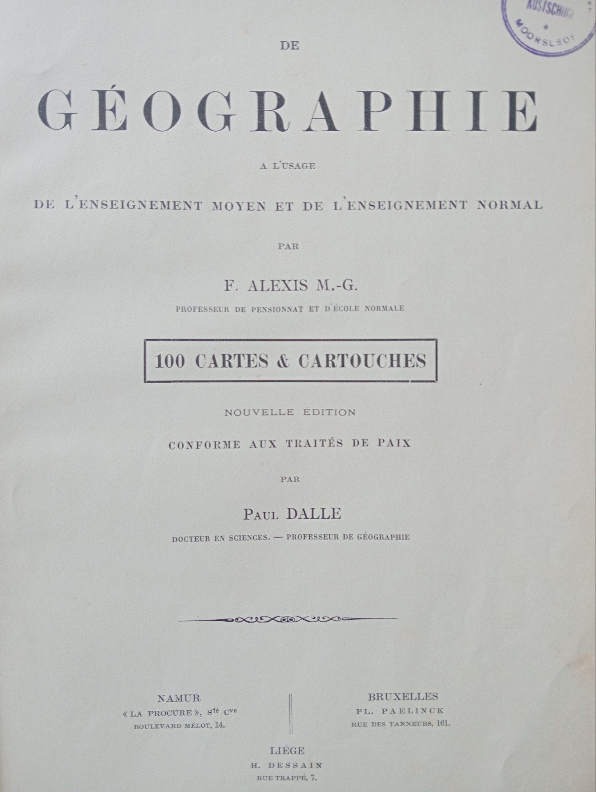 Compacte stevige Belgische Atlas uit jaren 1920 voor M. O., Ophalen of Verzenden, 1800 tot 2000, Nederland, Landkaart