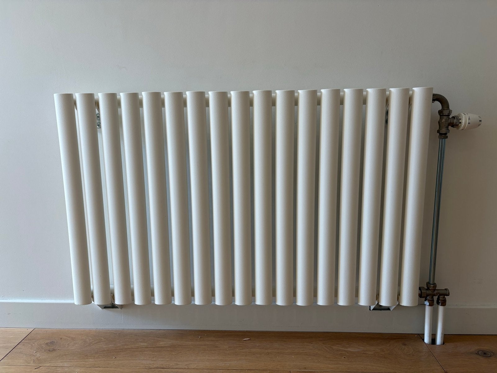 Moderne verticale radiator, wit, inclusief thermostaat, Ophalen, Radiator, 60 tot 150 cm, 80 cm of meer