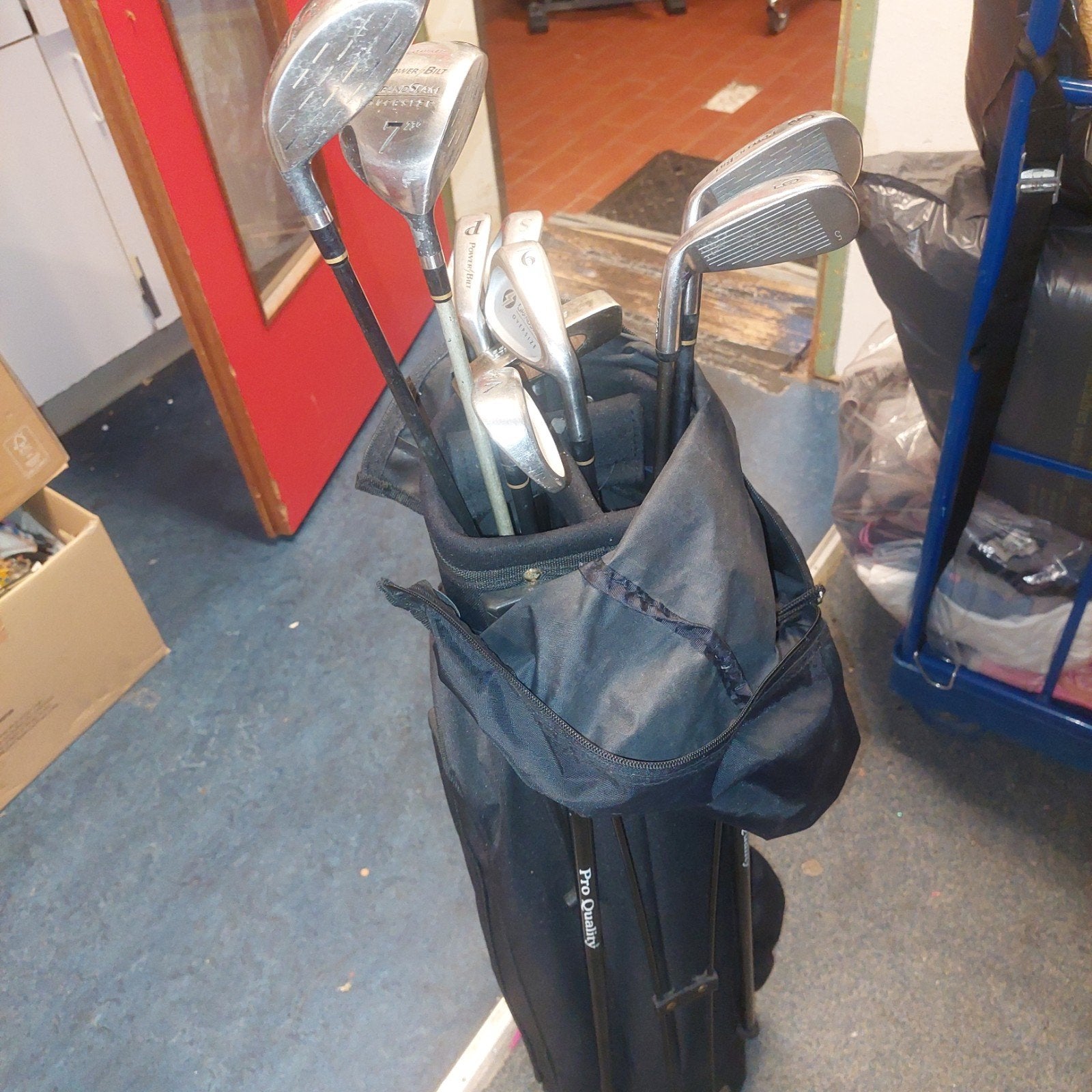 Complete golfset met tas en trolley - Power Bilt Grand Slam, Ophalen, Gebruikt, Set, Overige merken