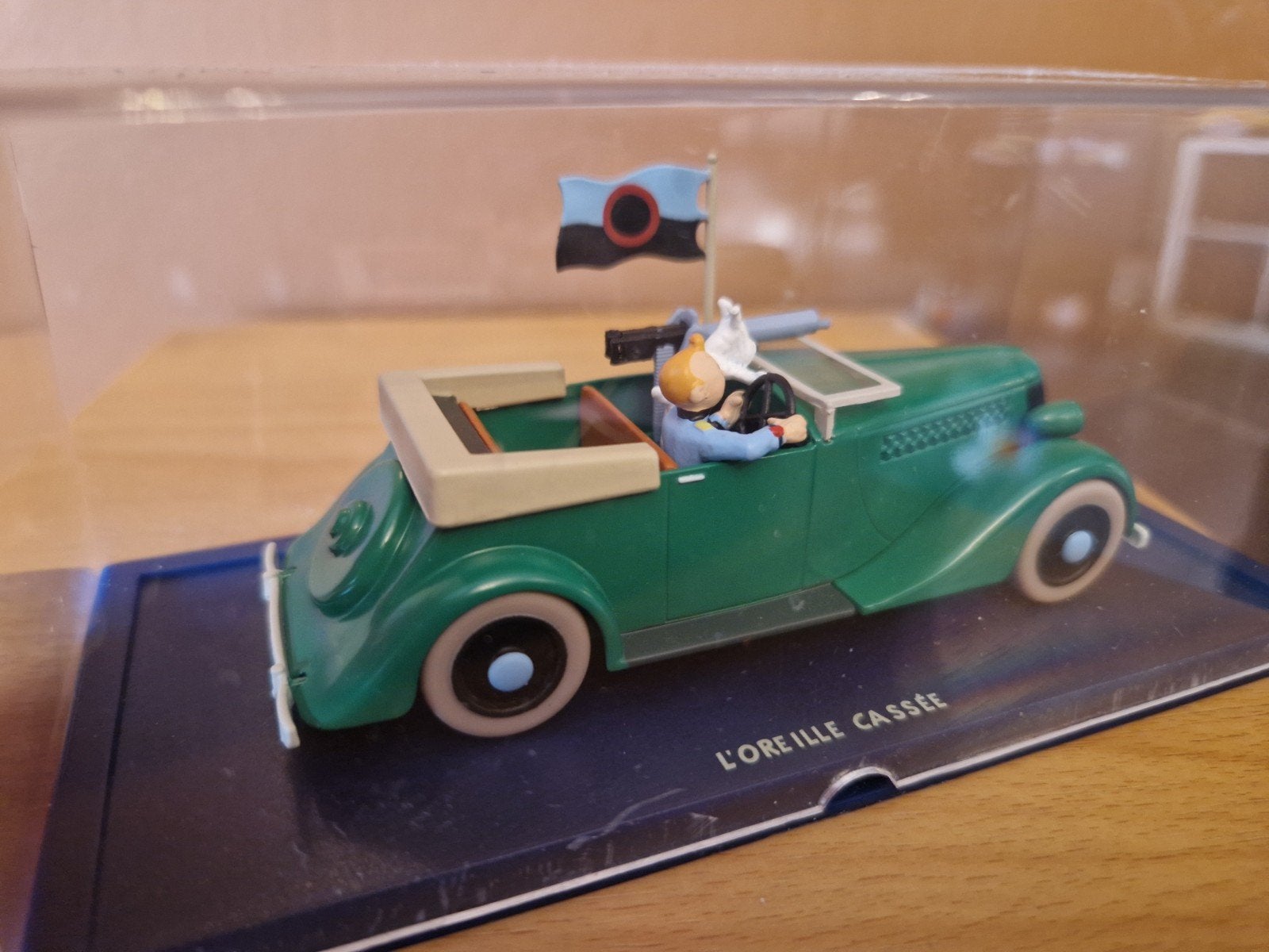 Kuifje auto L'Oreille Cassée - Groene cabriolet, Ophalen of Verzenden, Zo goed als nieuw