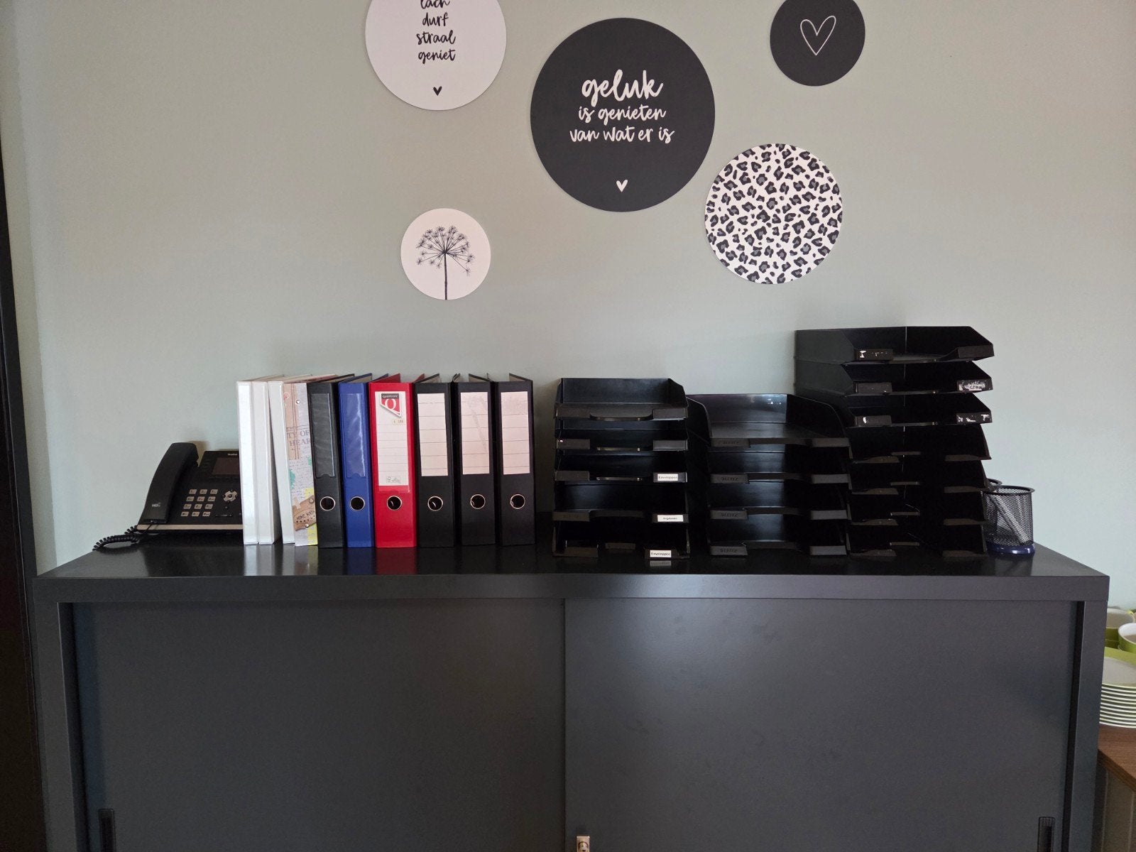 postvakje en ordnermappen, Ophalen, Gebruikt