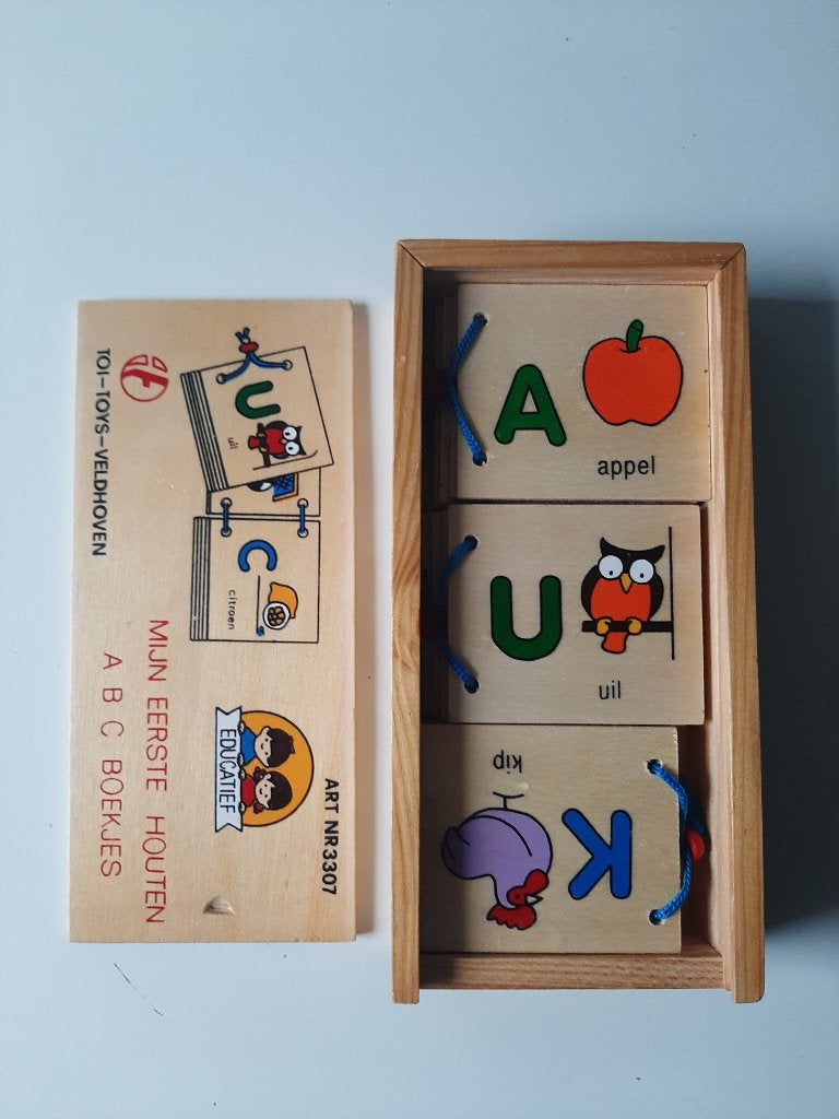 Mijn eerste houten ABC boekjes, Kinderen en Baby's, Ophalen of Verzenden, Zo goed als nieuw, Taal en Lezen