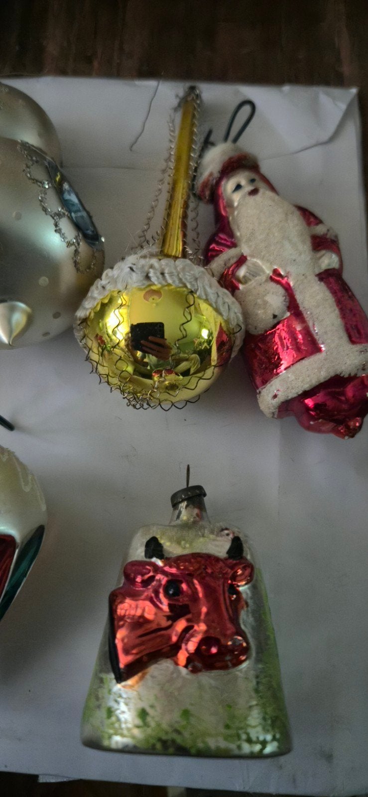 oude kerstballen, Ophalen