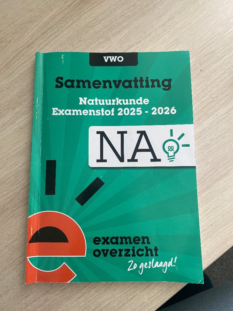 Natuurkunde samenvatting examenstof 2025-2026, VWO, Natuurkunde, Ophalen of Verzenden, ExamenOverzicht