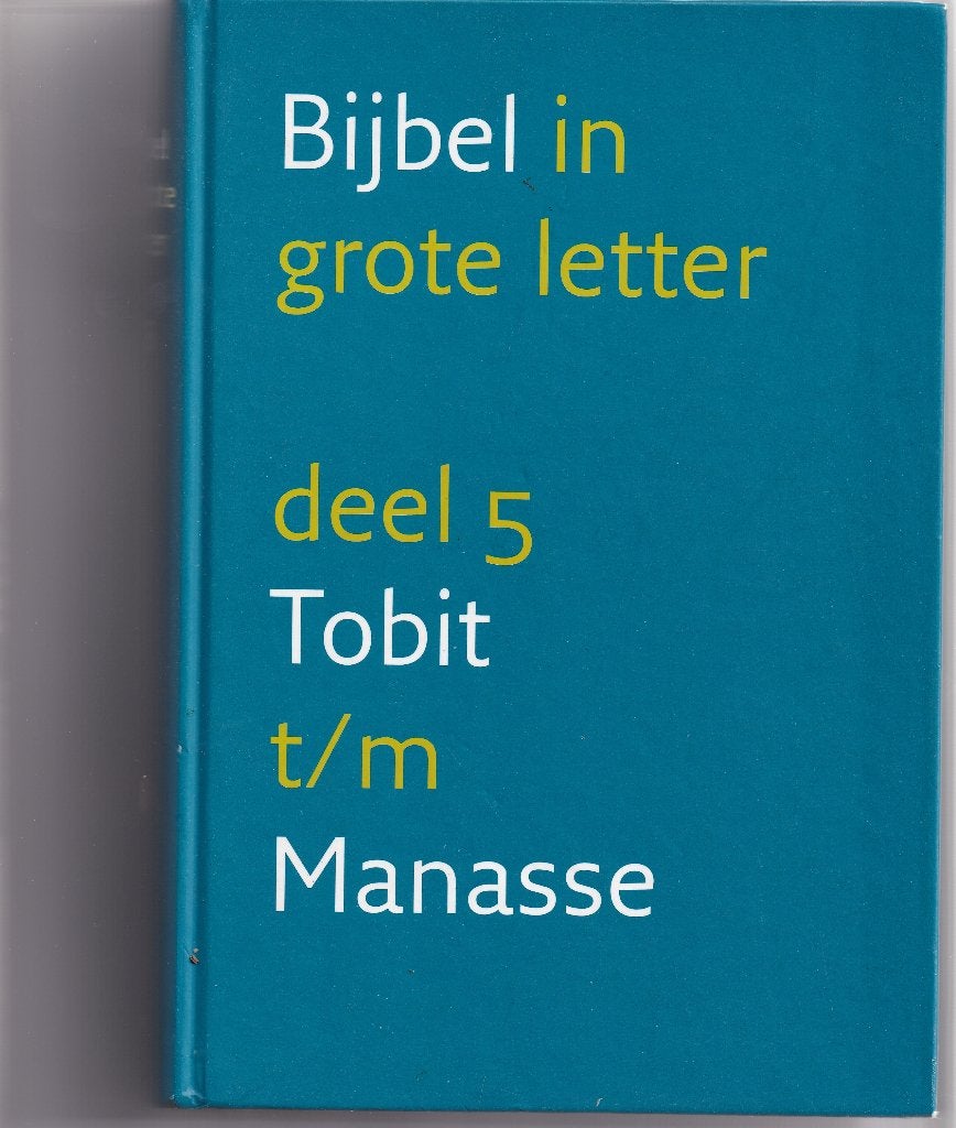 Bijbel in grote letter Tobit t/m Manasse Deel 5 NBG, Ophalen of Verzenden, Nieuw