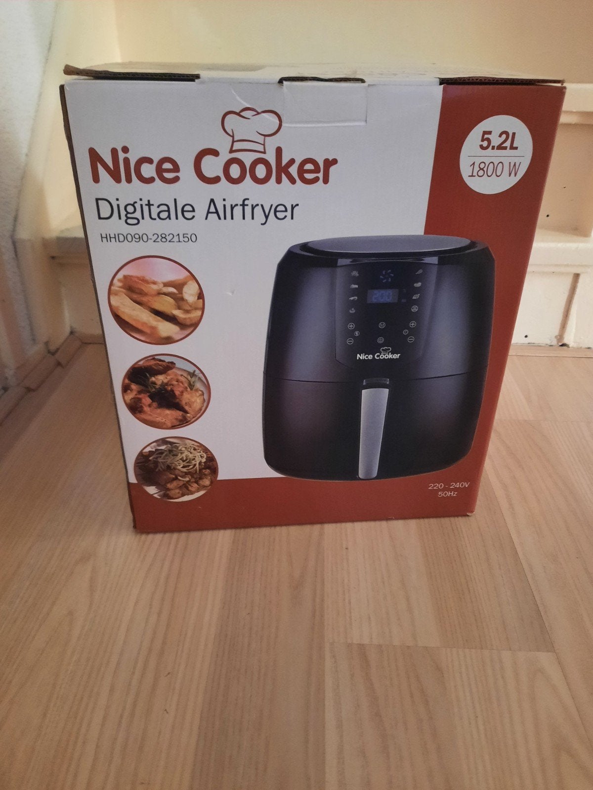 Nice Cooker Digitale Airfryer 5.2L 1800W, Ophalen, Zo goed als nieuw, Airfryer, 1500 gram of meer