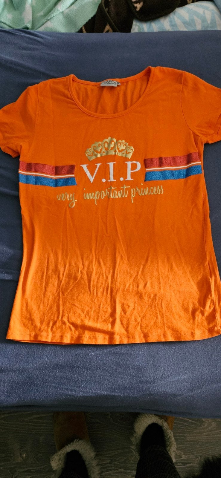 Oranje T-shirt met 'V.I.P. very important princess' opdruk, Kleding | Dames, 9th Avenue, Ophalen of Verzenden