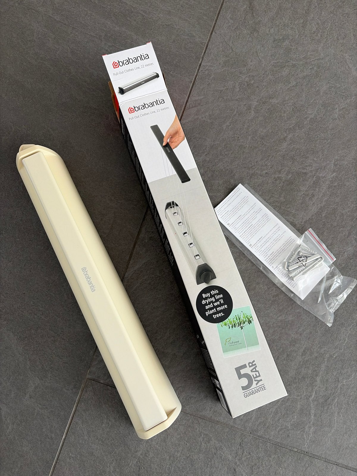Brabantia uittrekbare waslijn - 22 meter, Ophalen of Verzenden, Gebruikt, Overige typen