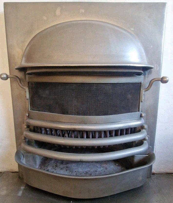Zware, massief metalen industriële haard / houtkachel, Huis en Inrichting, Ophalen, Gebruikt, Houthaard