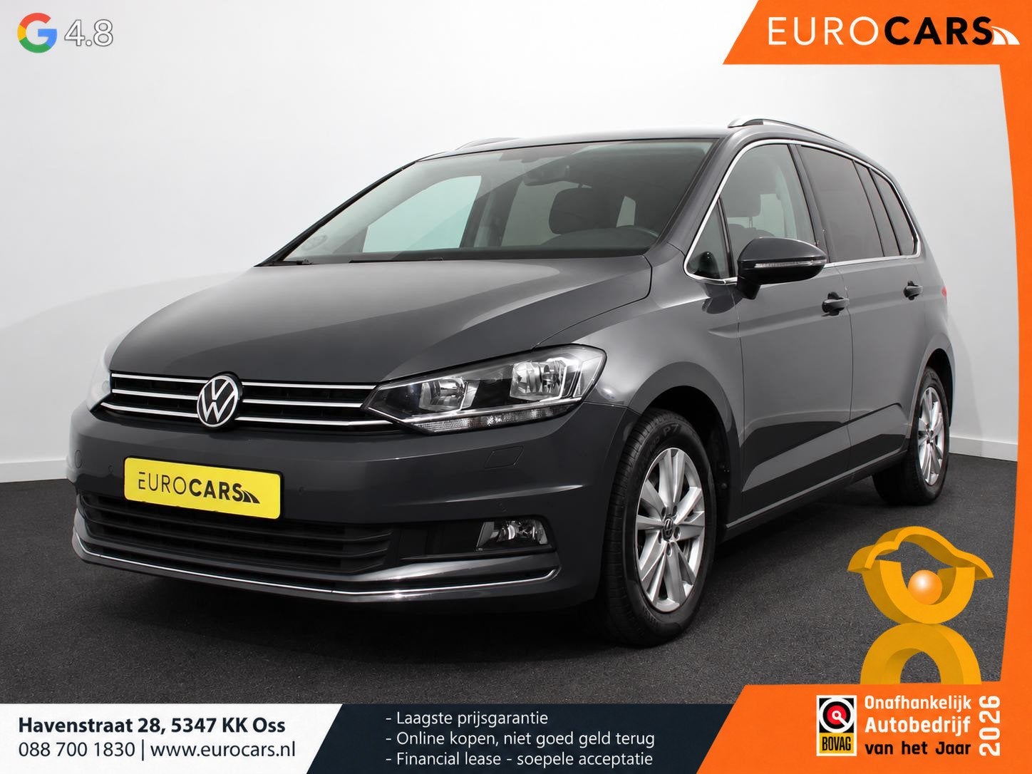 Volkswagen Touran 1.5 TSI DSG Highline 7p Navigatie Apple Ca, 15 km/l, 4 cilinders, 150 pk, 7 stoelen