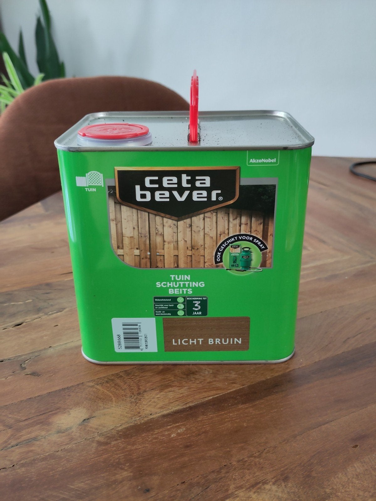 Tuinschutting beits licht bruin 2,5L NIEUW, Ophalen, Nieuw, Beits