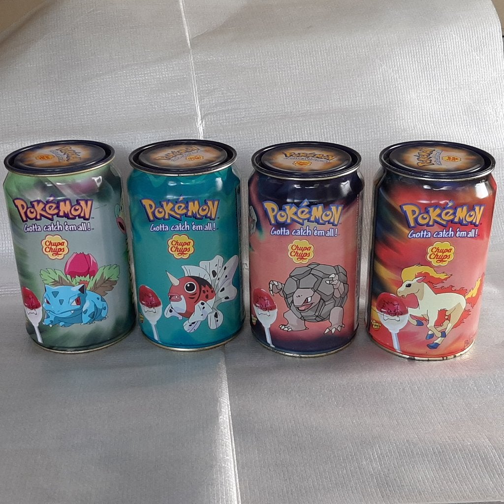 Pokémon Chupa Chups Blikken - 4 stuks, Ophalen of Verzenden, Gebruikt