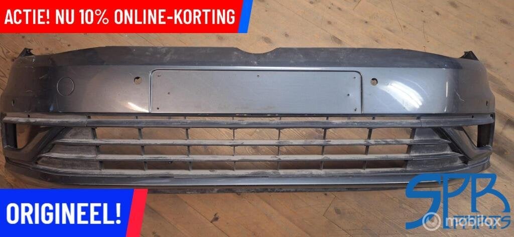 GOLF 7.5 7 FACELIFT Voorbumper LR7H 4X PDC BUMPER SCHADE, Gebruikt, Ophalen of Verzenden, Bumper, Volkswagen
