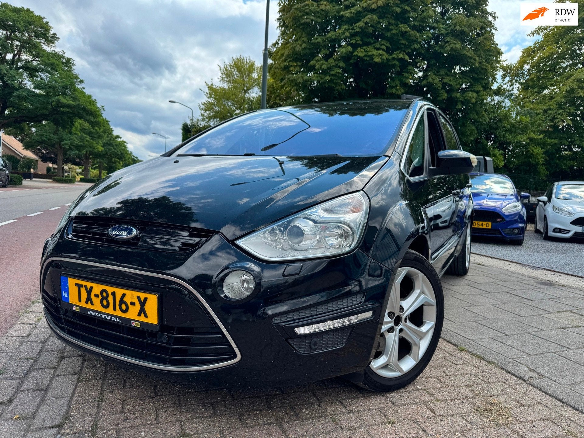 Ford S-Max 2.0 EcoBoost 7p Clima Pano Xenon Leder Apk 06-202, Auto's, Euro 5, Gebruikt, Zwart, 4 cilinders