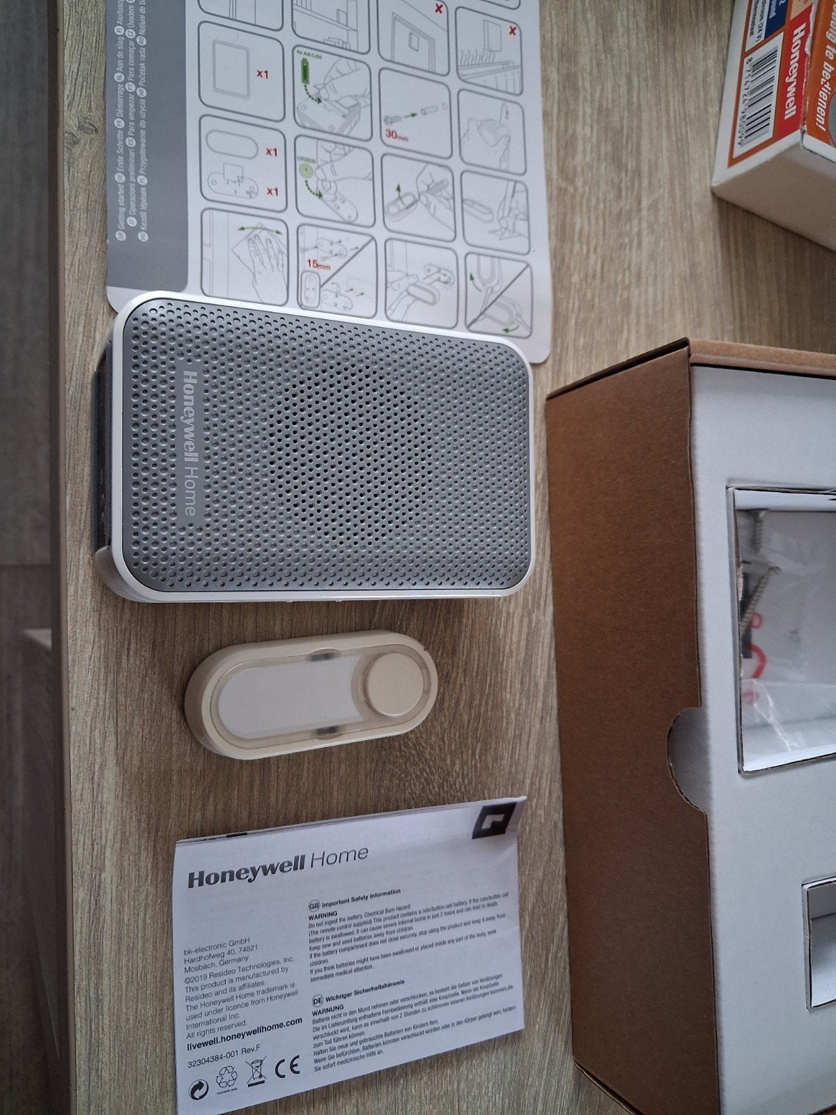 Honeywell Home Draadloze Deurbel met Drukknop, Ophalen of Verzenden, Gebruikt, Draadloos