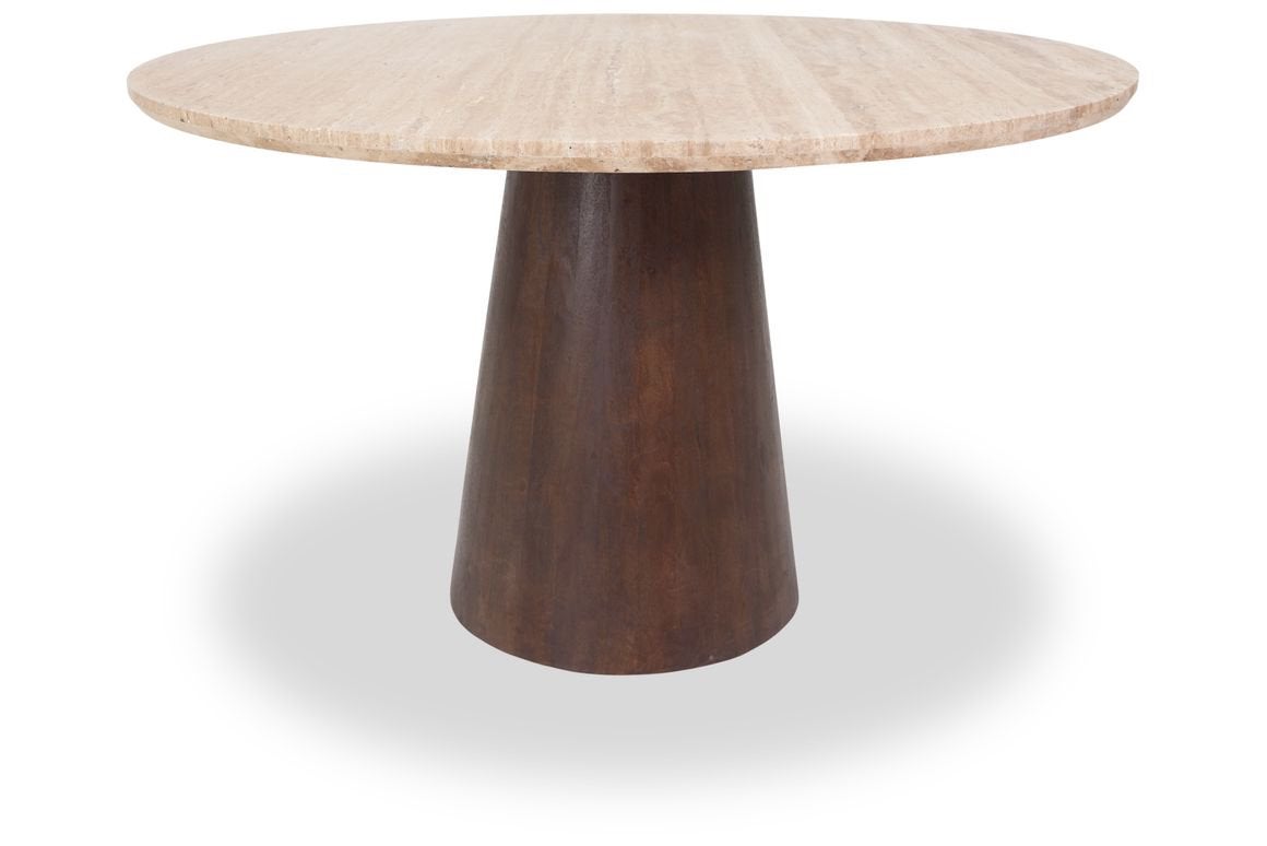 Nieuw! Ronde stenen eettafel 130 cm marmerlook, Huis en Inrichting, Tafels | Eettafels, Nieuw, 100 tot 150 cm, Rond, Overige houtsoorten