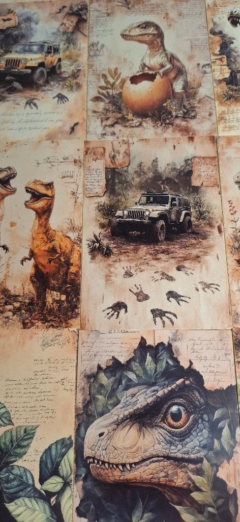 Ansichtkaartenset: Dinosaurs jurassic, Ophalen of Verzenden, Voor 1920, Sterren en Beroemdheden