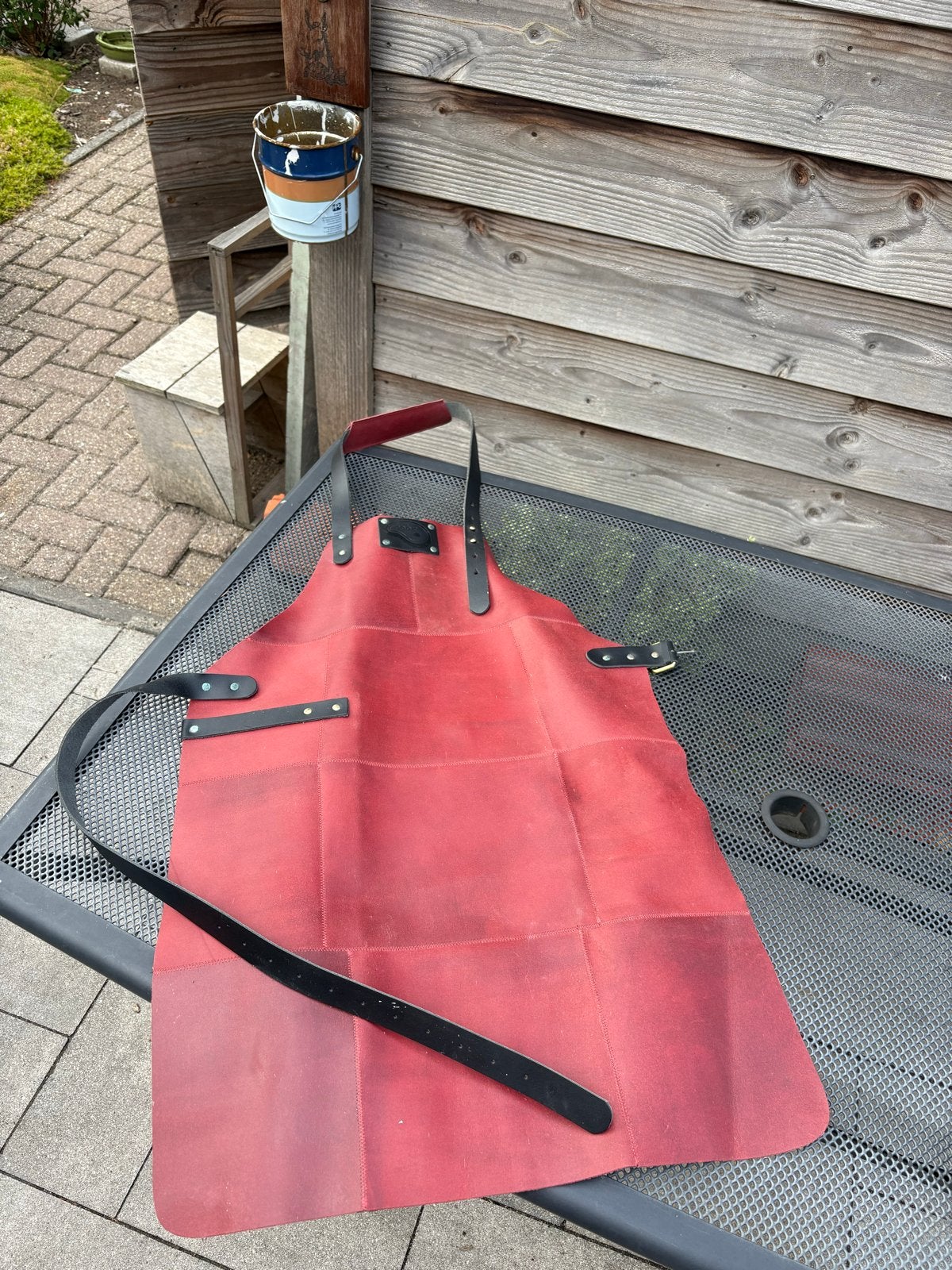 Leren barbecue schort, Tuin en Terras, Barbecue-accessoires, Ophalen of Verzenden, Nieuw
