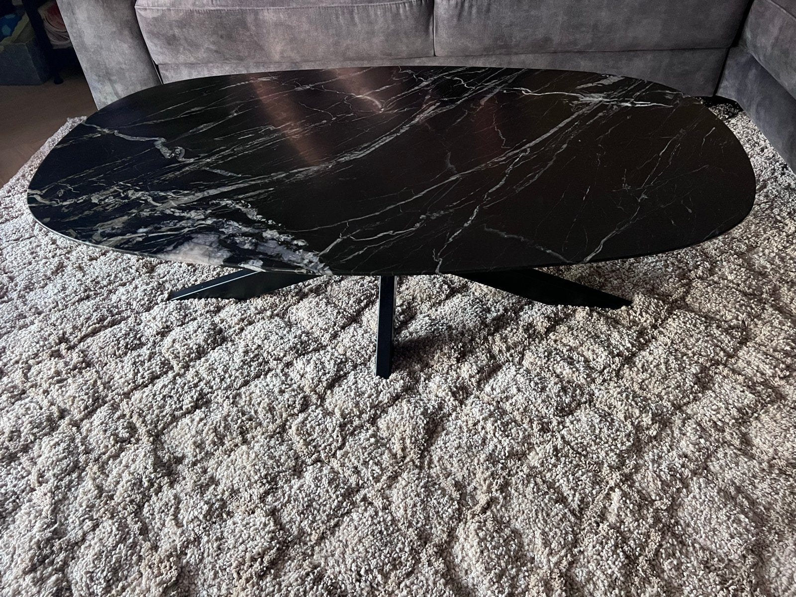 Prijs verlaging! Prachtige zwart marmeren salontafel 70x120, Huis en Inrichting, Tafels | Salontafels, Ophalen, Overige materialen