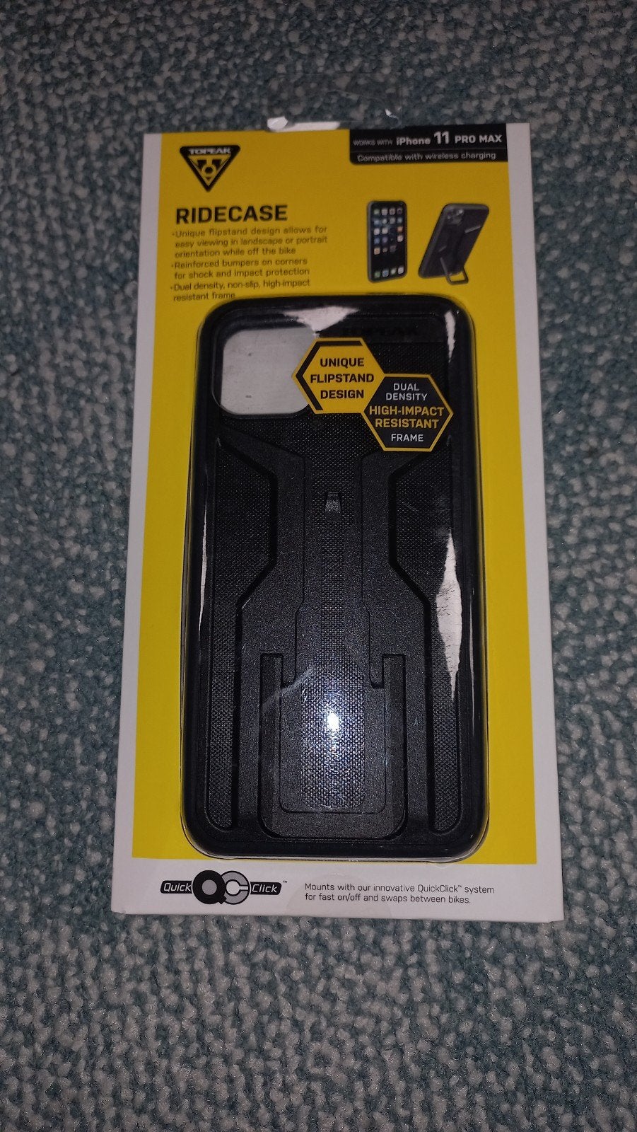 Topeak RideCase iPhone 11 Pro Max - Fiets telefoonhoesje, Kunststof, Zwart, Overige merken, Draadloos opladen