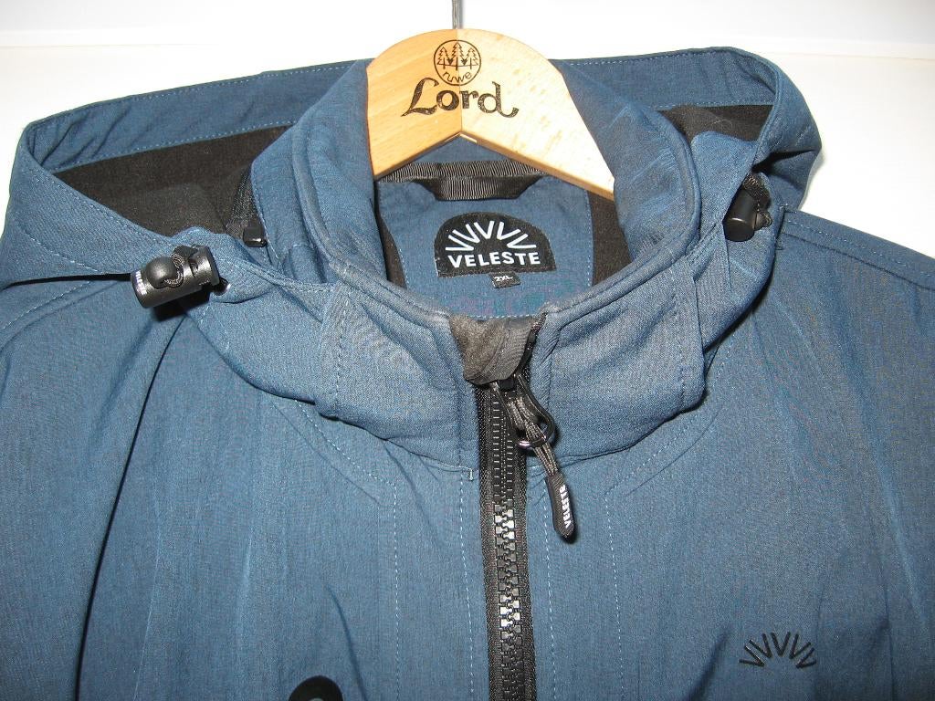 Heren jas Veleste 2XL zeg m nw polyster elast €50,- + muts., Kleding | Heren, Grote Maten, Nieuw, Jas of Mantel, Blauw, Ophalen of Verzenden