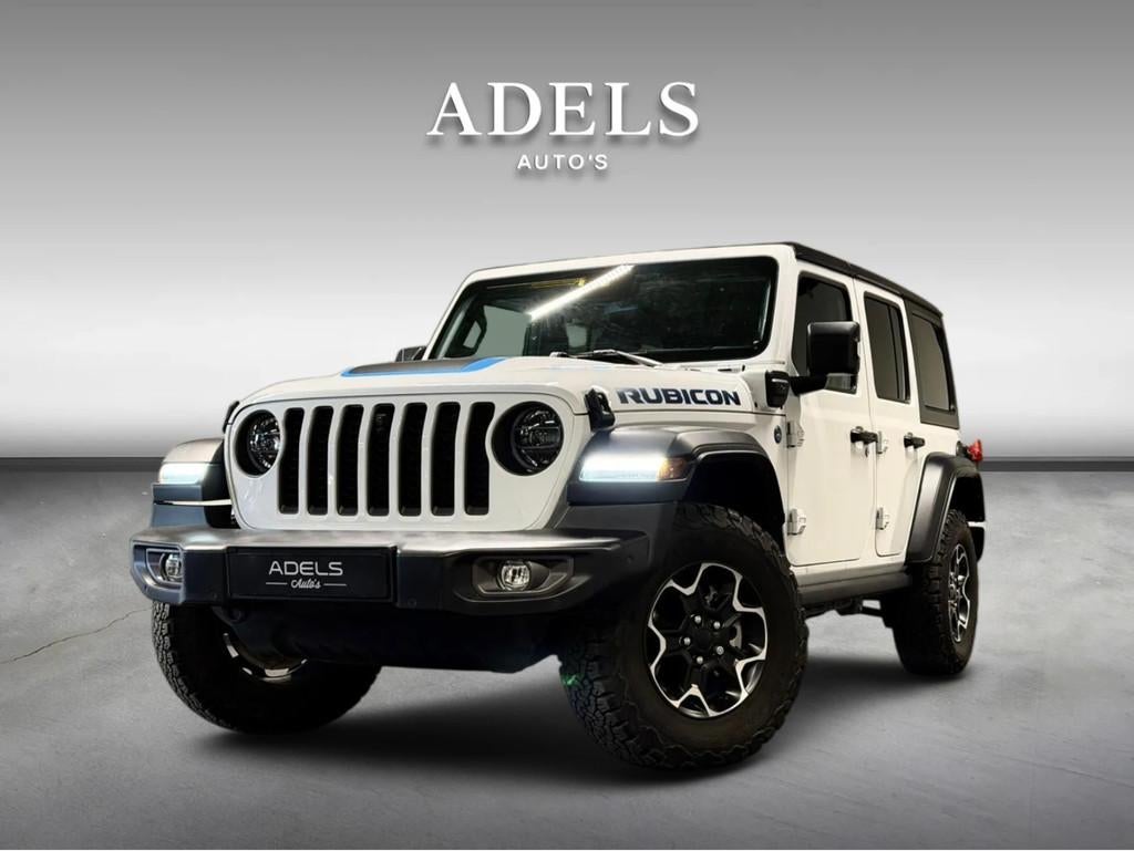 Jeep Wrangler Unlimited 4xe 380 Rubicon Trekhaak Camera ACC, Automaat, Zwart, 4 cilinders, Cabriolet