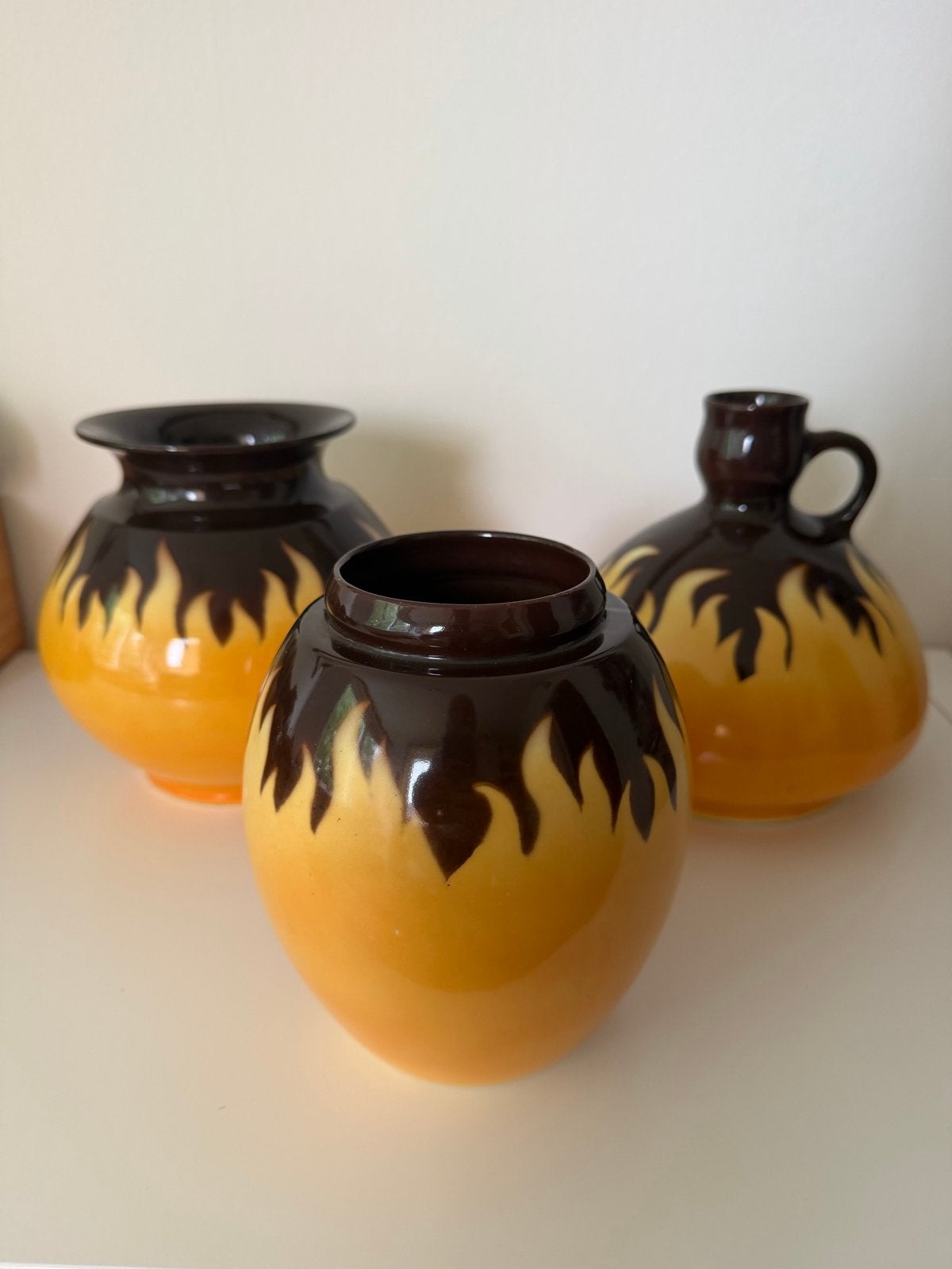 Set van 3 Mosa Art‑Deco vazen (1920–1940), Verzenden