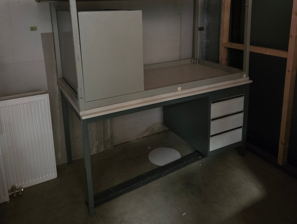 2x Bureau met ladenblok Ahrend Gispen, Ophalen, Met lades, 160 cm, Gebruikt