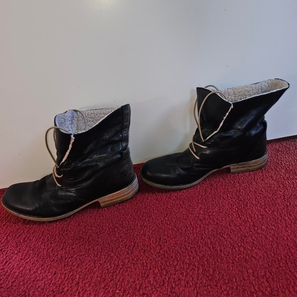 Leren veterenkelboots van PX, maat 37., Ophalen of Verzenden, Zo goed als nieuw, Zwart