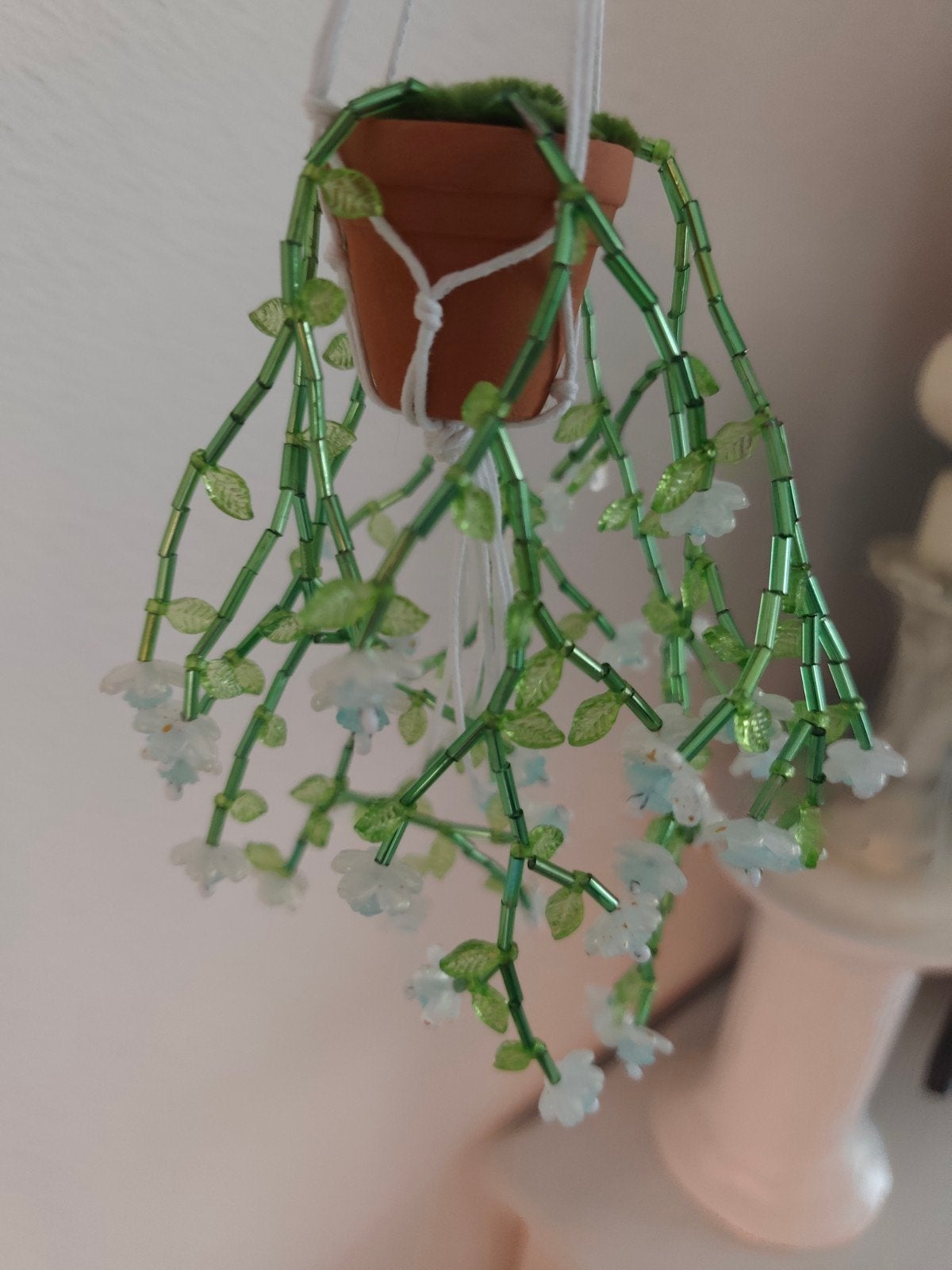 Hangplantje van kralen, Binnen, 15 cm, Kunstplant, Nieuw
