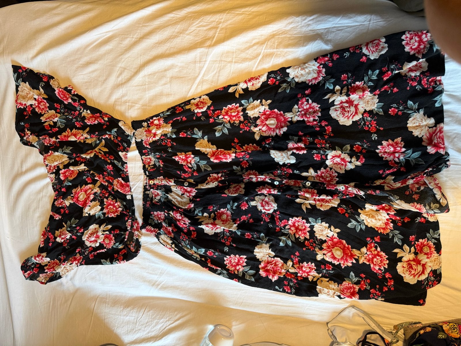 3x Amisu Set Rok en Top - Bloemenprint - Maat L (42/44), Meerkleurig, Maat 42/44 (L), Ophalen of Verzenden, Gedragen