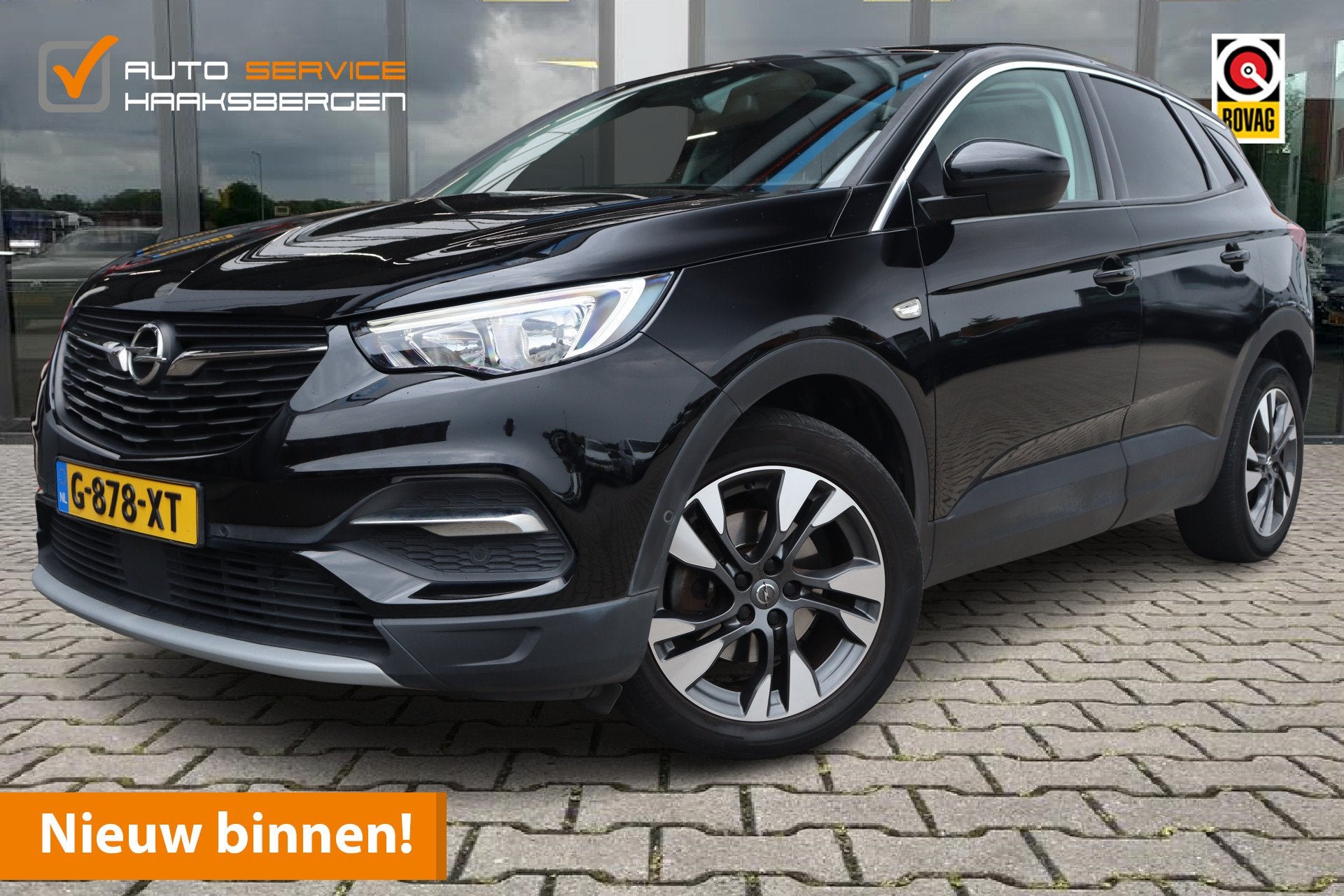 Opel Grandland X 1.2 Turbo Business Executive | Pano | ACC |, Stof, Gebruikt, 1199 cc, Zwart